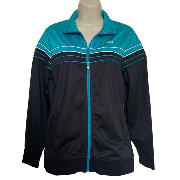 Fila Jackets & Blazers - Fila Track Running Athletic Zip Front Jacket Sz L